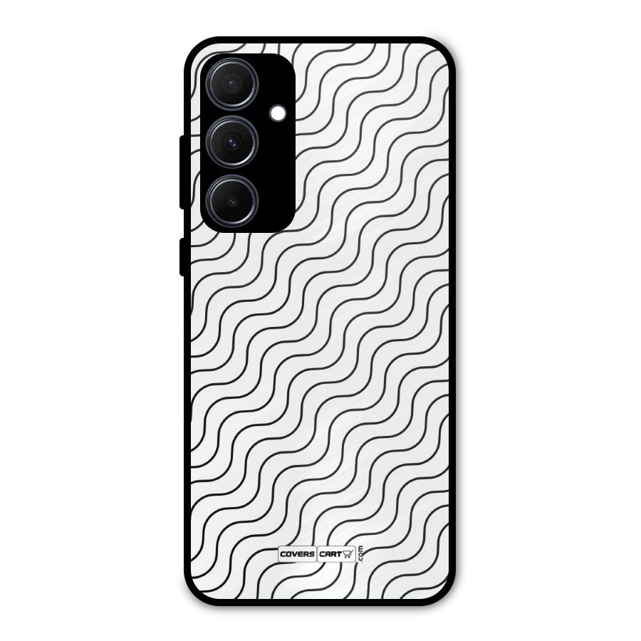 Wavy Pattern Metal Back Case for Galaxy A35