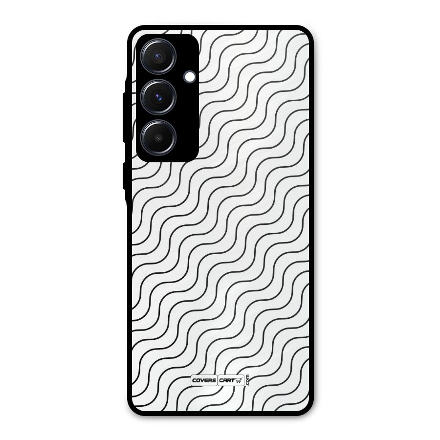 Wavy Pattern Metal Back Case for Galaxy A55