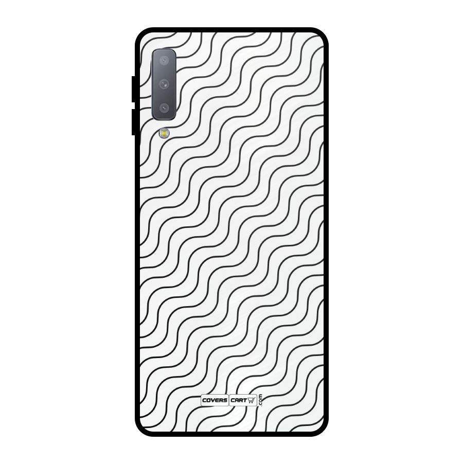 Wavy Pattern Metal Back Case for Galaxy A7 (2018)