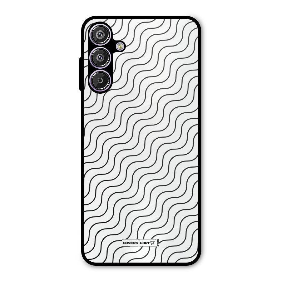 Wavy Pattern Metal Back Case for Galaxy F15