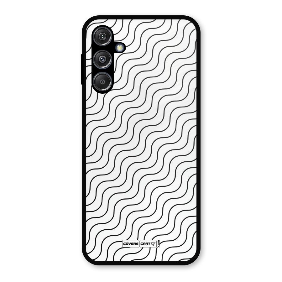 Wavy Pattern Metal Back Case for Galaxy M34 5G