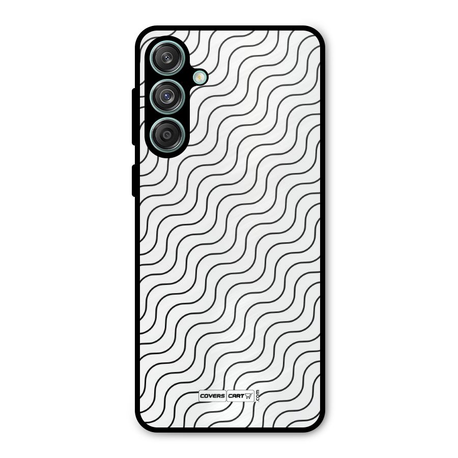 Wavy Pattern Metal Back Case for Galaxy M55 5G