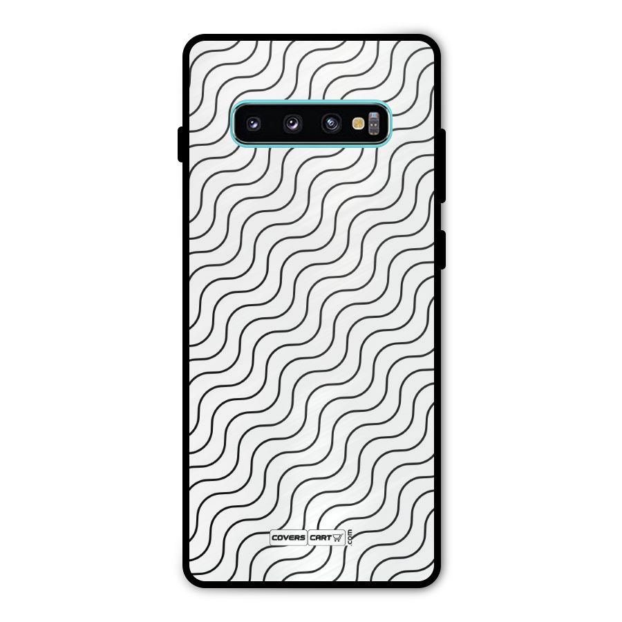 Wavy Pattern Metal Back Case for Galaxy S10 Plus