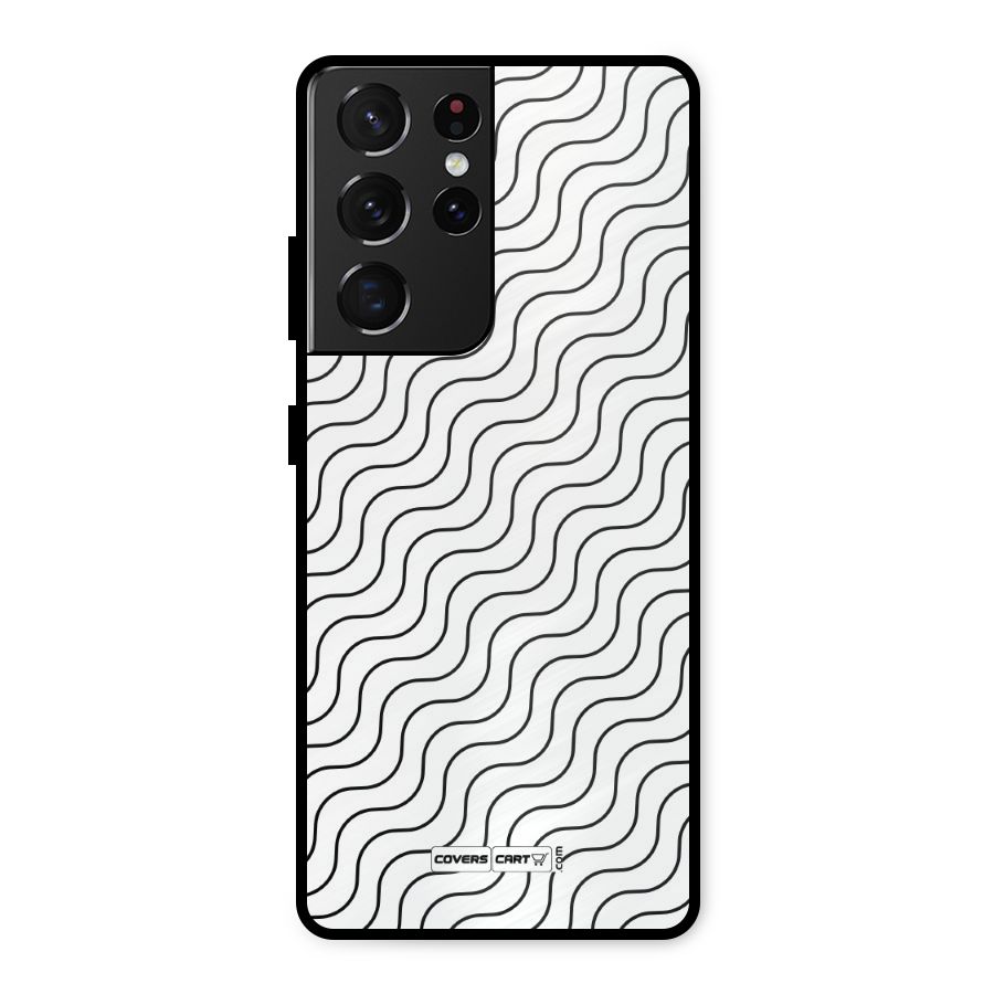 Wavy Pattern Metal Back Case for Galaxy S21 Ultra 5G