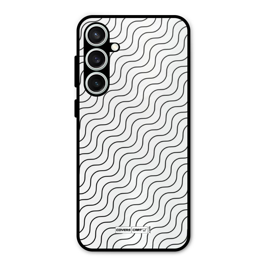 Wavy Pattern Metal Back Case for Galaxy S23 FE