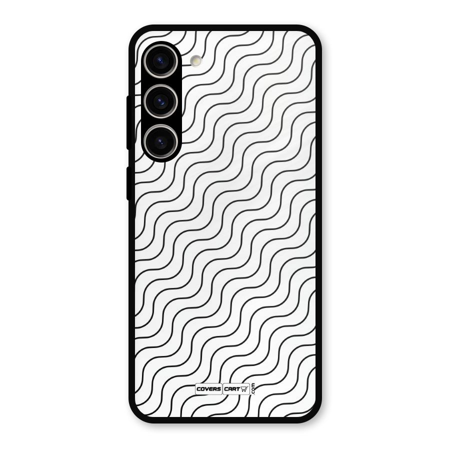 Wavy Pattern Metal Back Case for Galaxy S23 Plus