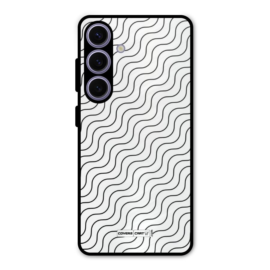 Wavy Pattern Metal Back Case for Galaxy S24