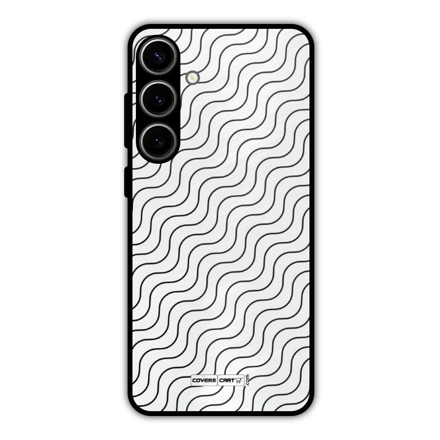 Wavy Pattern Metal Back Case for Galaxy S24 Plus