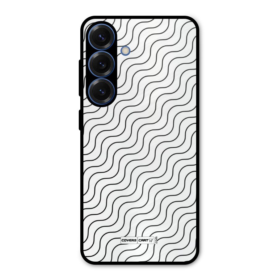Wavy Pattern Metal Back Case for Galaxy S25