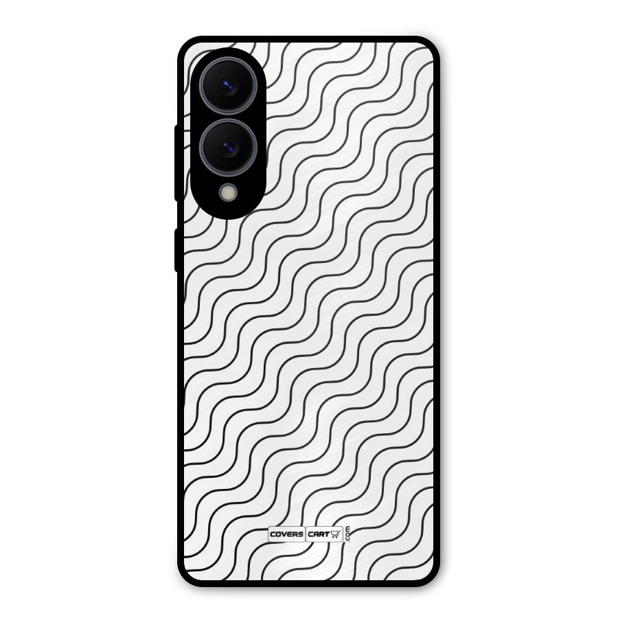 Wavy Pattern Metal Back Case for Galaxy S25 Edge
