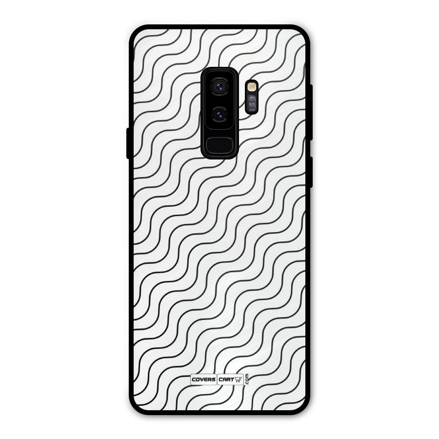 Wavy Pattern Metal Back Case for Galaxy S9 Plus