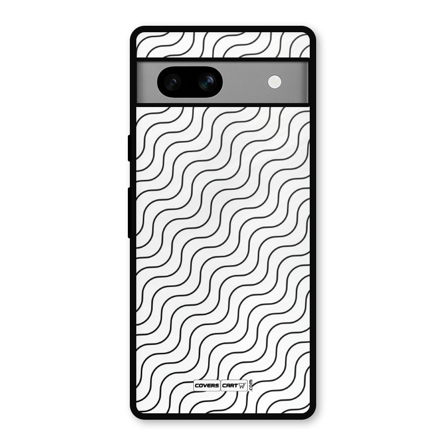 Wavy Pattern Metal Back Case for Google Pixel 7a