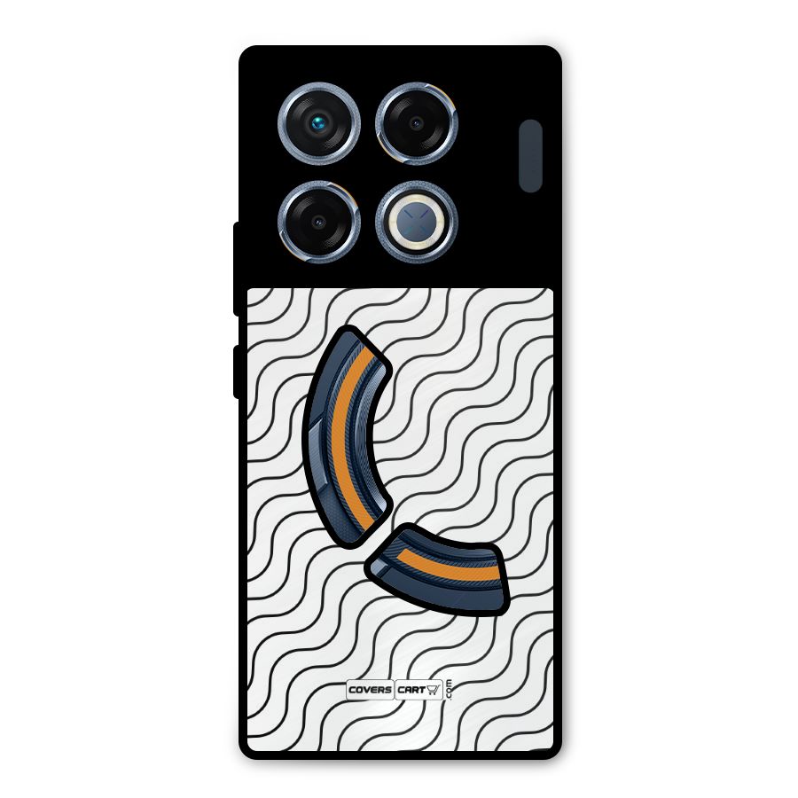 Wavy Pattern Metal Back Case for Infinix GT 20 Pro