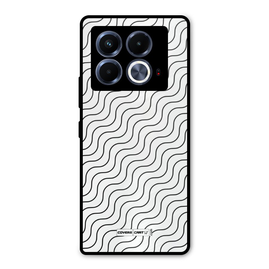 Wavy Pattern Metal Back Case for Infinix Note 40 5G