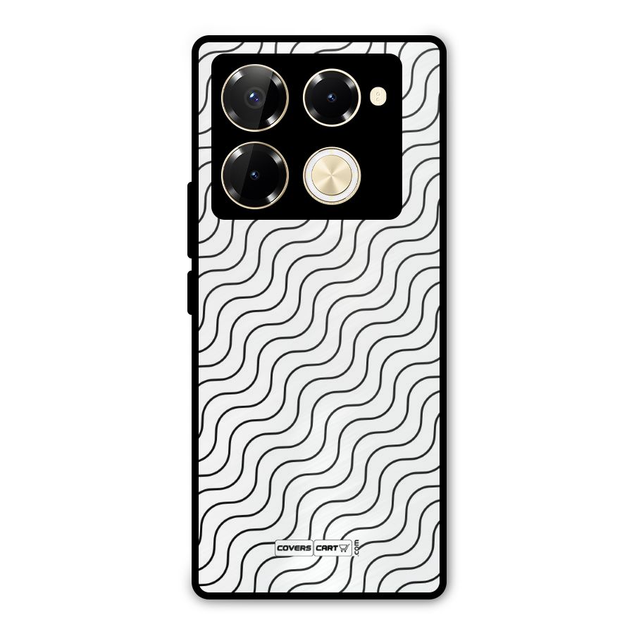 Wavy Pattern Metal Back Case for Infinix Note 40 Pro Plus