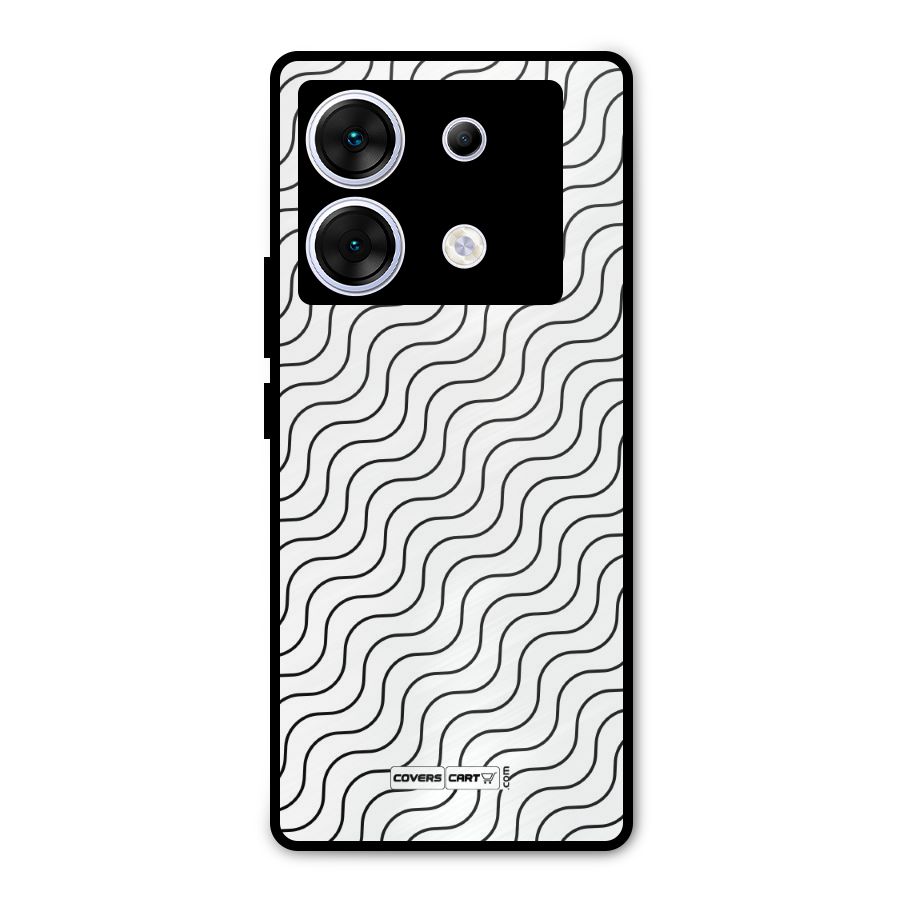 Wavy Pattern Metal Back Case for Infinix Zero 30 5G