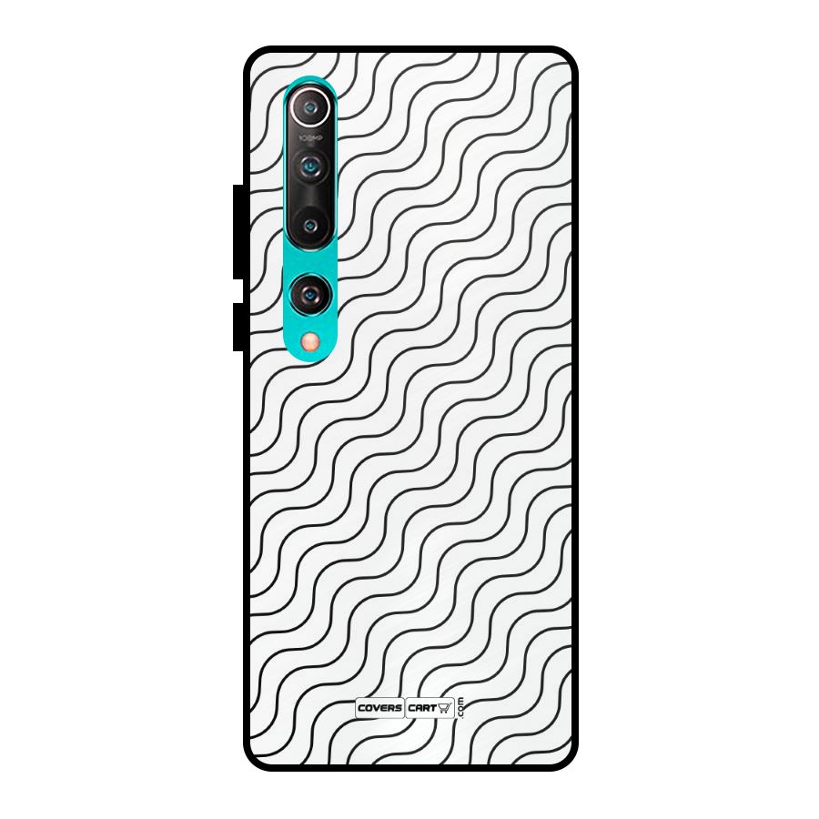 Wavy Pattern Metal Back Case for Mi 10