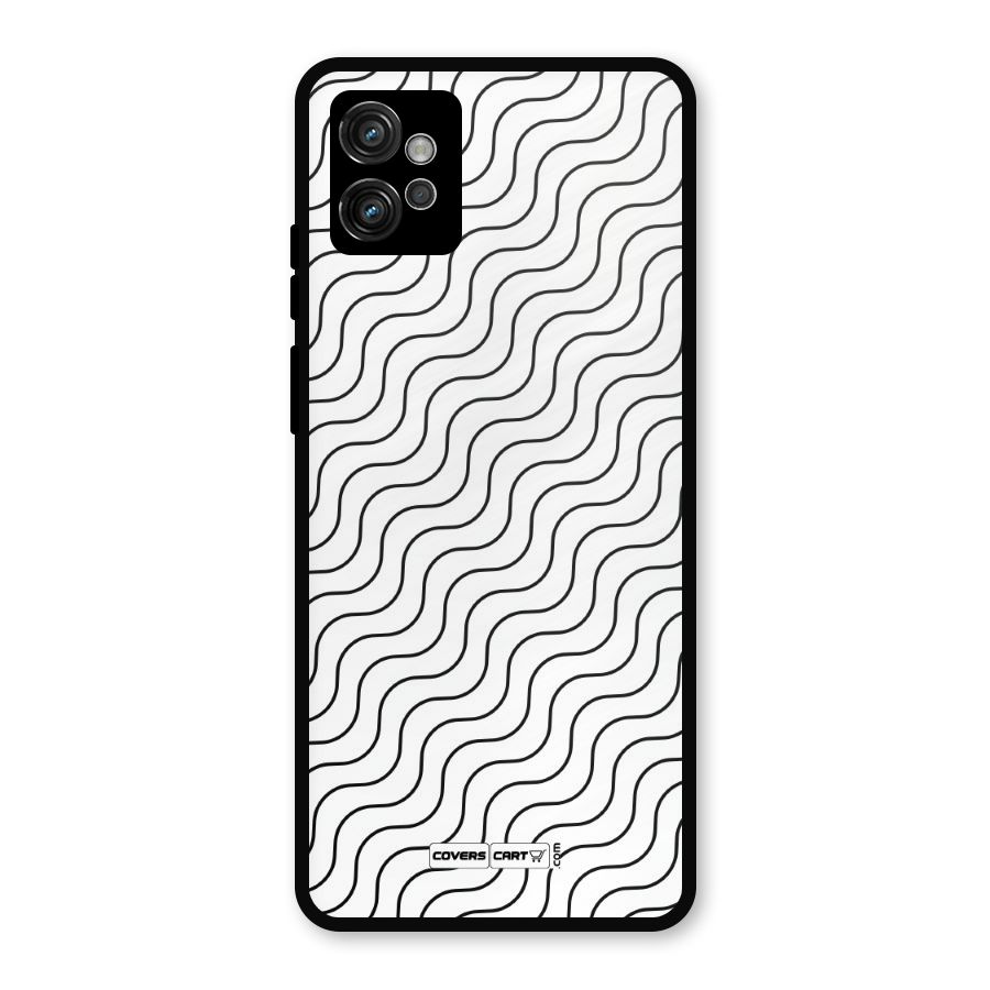 Wavy Pattern Metal Back Case for Moto G32