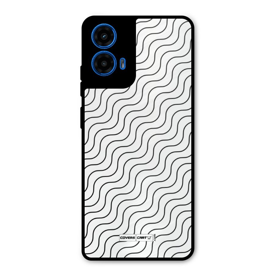Wavy Pattern Metal Back Case for Moto G45