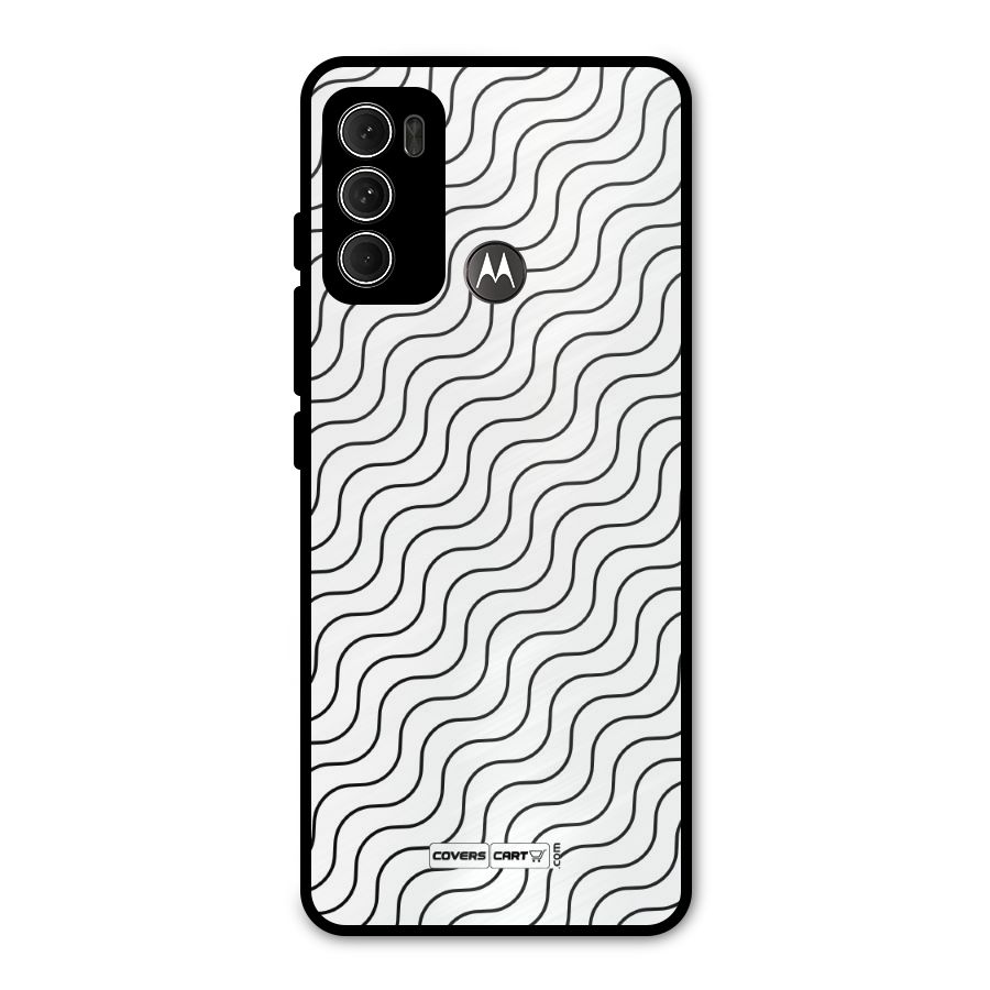 Wavy Pattern Metal Back Case for Moto G60