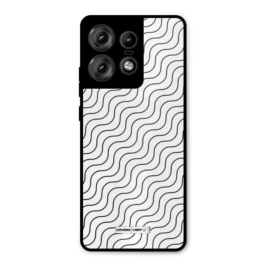 Wavy Pattern Metal Back Case for Motorola Edge 50 Pro