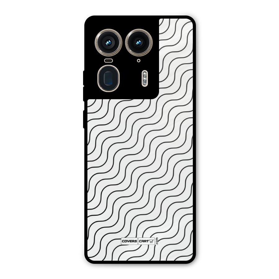 Wavy Pattern Metal Back Case for Motorola Edge 50 Ultra