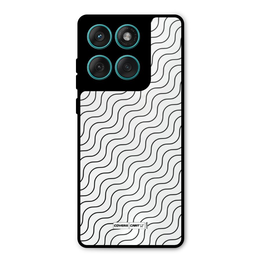 Wavy Pattern Metal Back Case for Motorola Edge 60 Fusion
