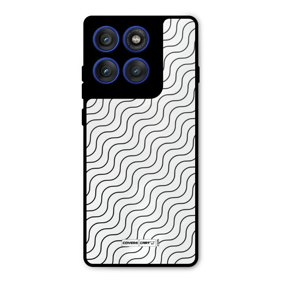 Wavy Pattern Metal Back Case for Motorola Edge 60 Pro
