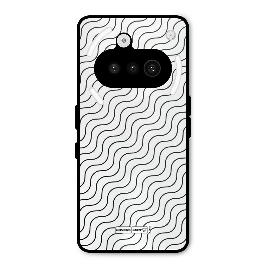 Wavy Pattern Metal Back Case for Nothing Phone 3a