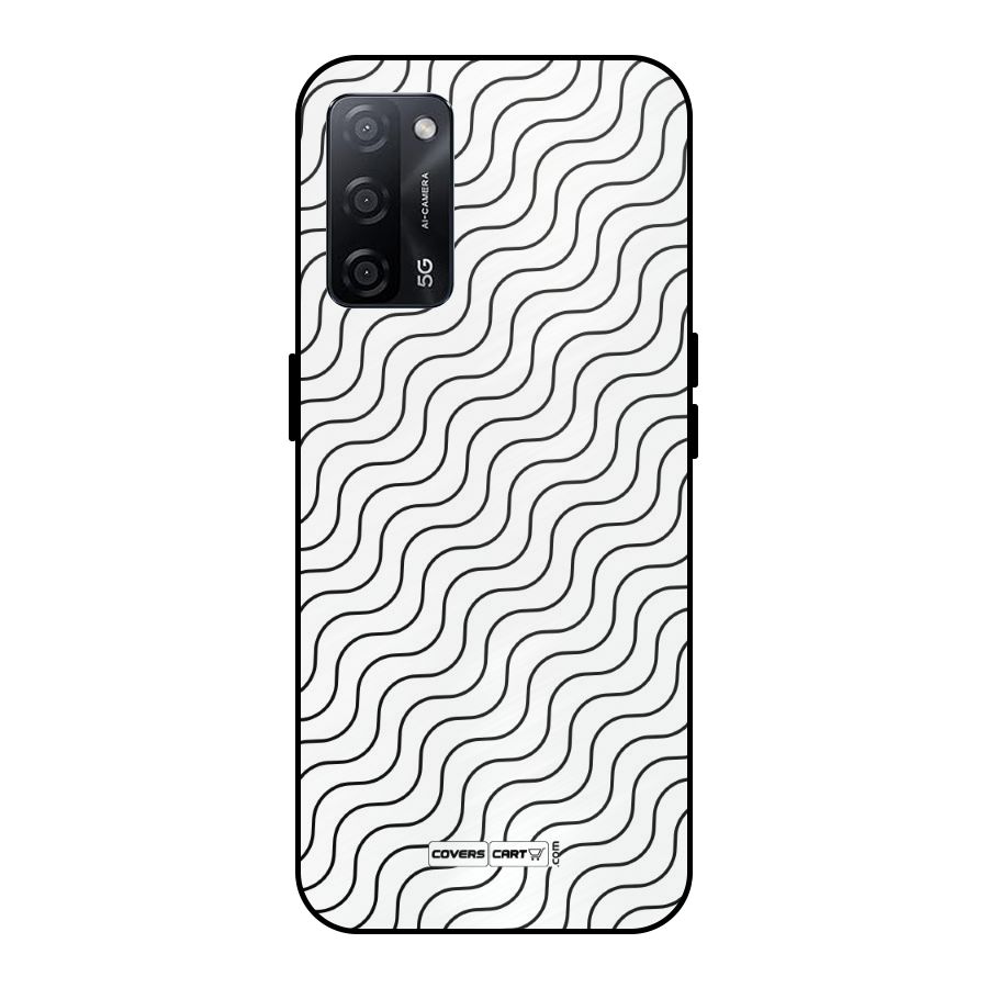 Wavy Pattern Metal Back Case for Oppo A53s 5G