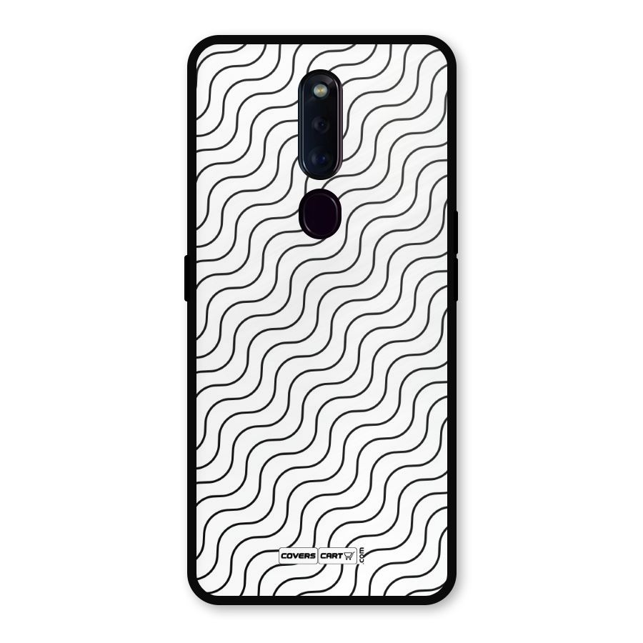 Wavy Pattern Metal Back Case for Oppo F11 Pro