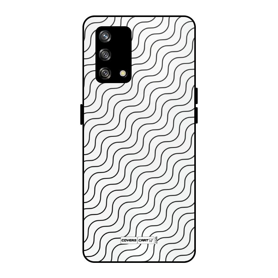 Wavy Pattern Metal Back Case for Oppo F19