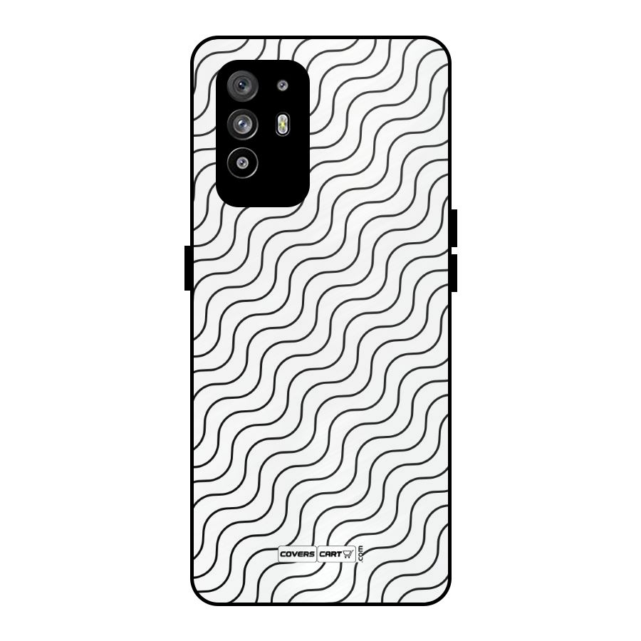 Wavy Pattern Metal Back Case for Oppo F19 Pro Plus 5G