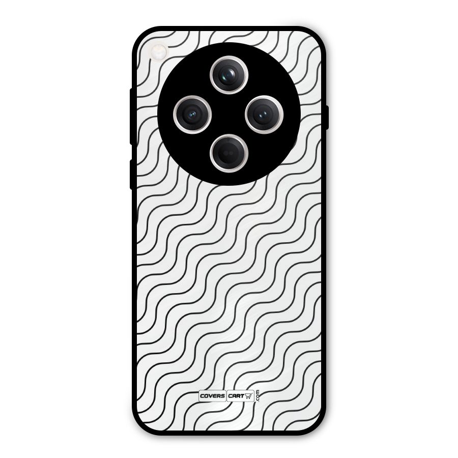 Wavy Pattern Metal Back Case for Oppo Find X8