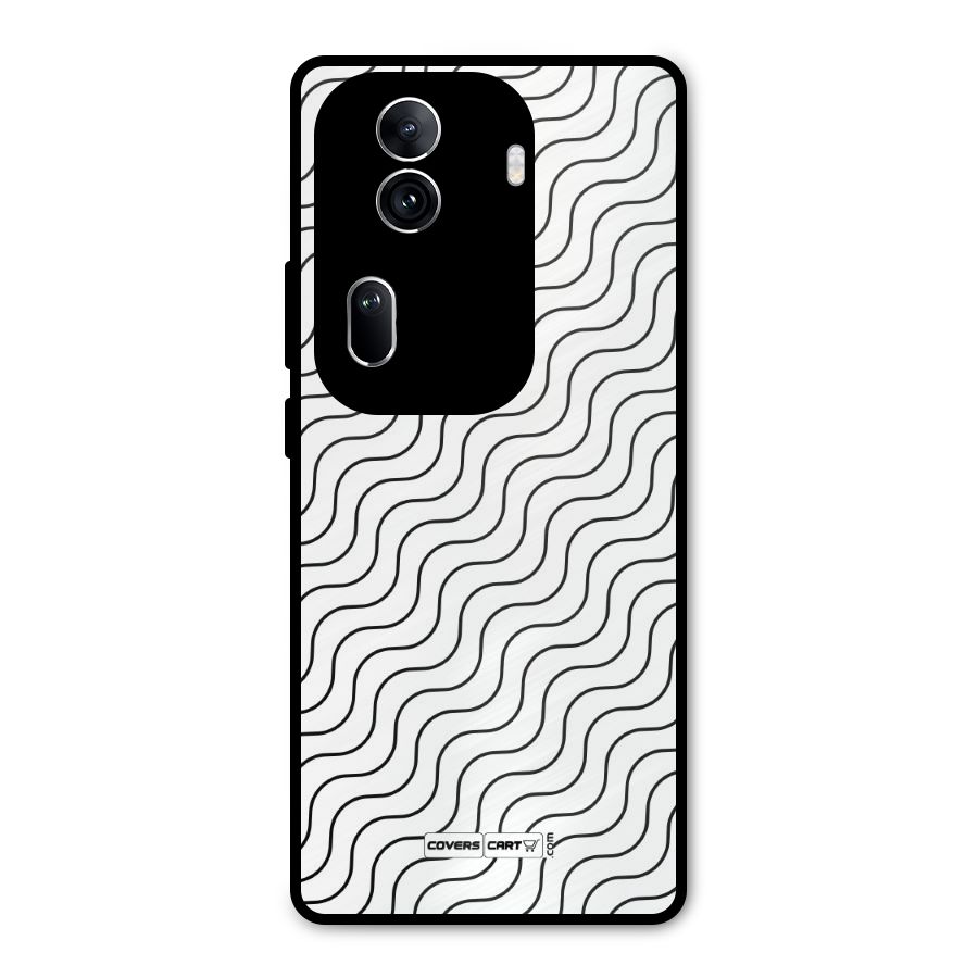 Wavy Pattern Metal Back Case for Oppo Reno11 Pro 5G