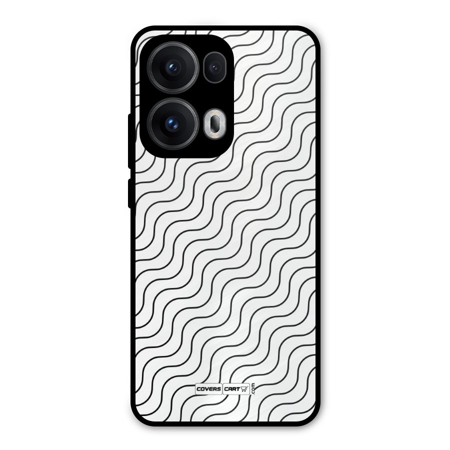 Wavy Pattern Metal Back Case for Oppo Reno13 Pro