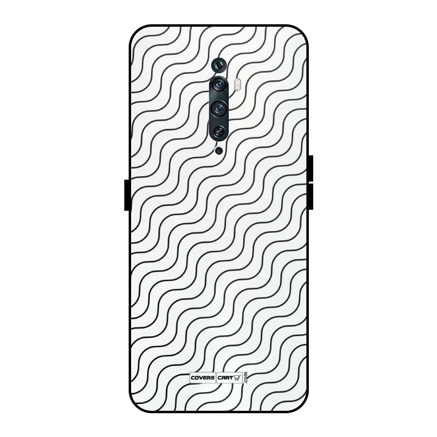 Wavy Pattern Metal Back Case for Oppo Reno2 F
