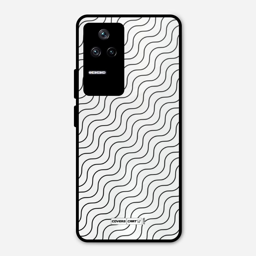 Wavy Pattern Metal Back Case for Poco F4 5G