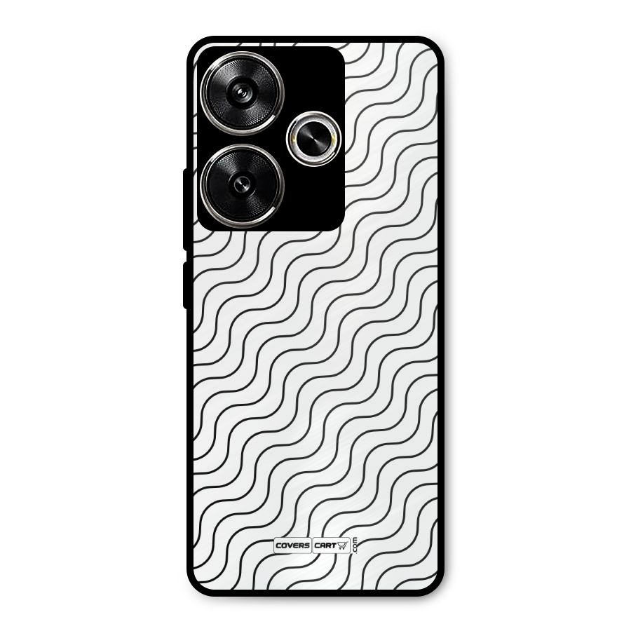 Wavy Pattern Metal Back Case for Poco F6