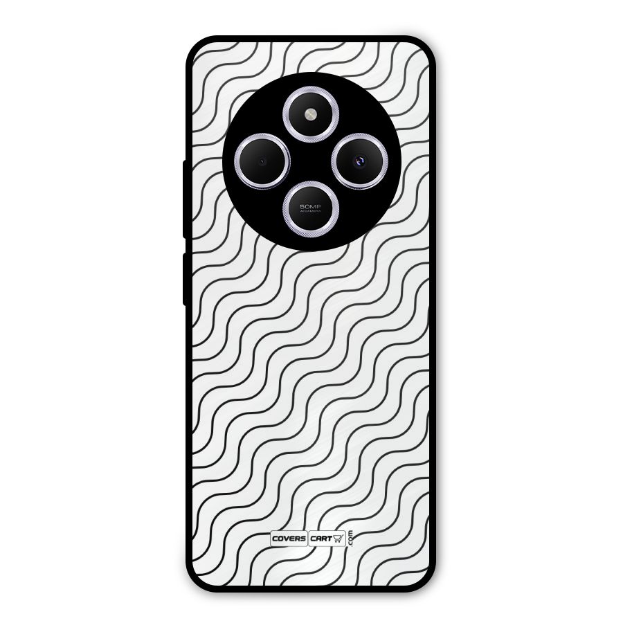 Wavy Pattern Metal Back Case for Poco M7