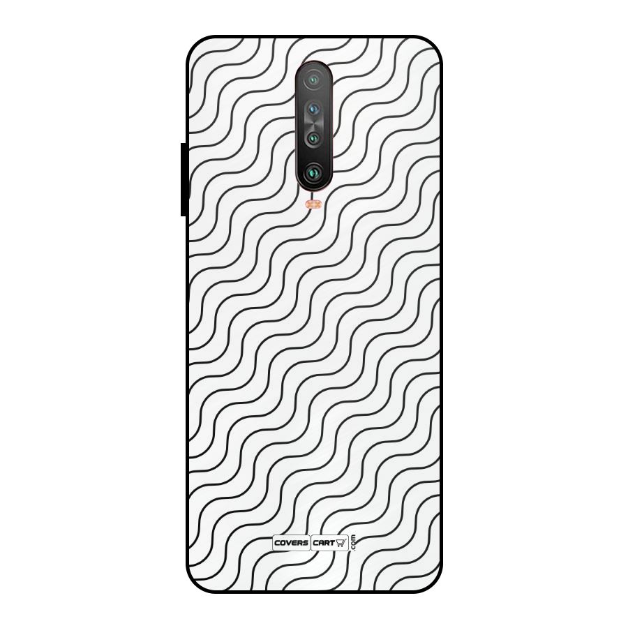 Wavy Pattern Metal Back Case for Poco X2