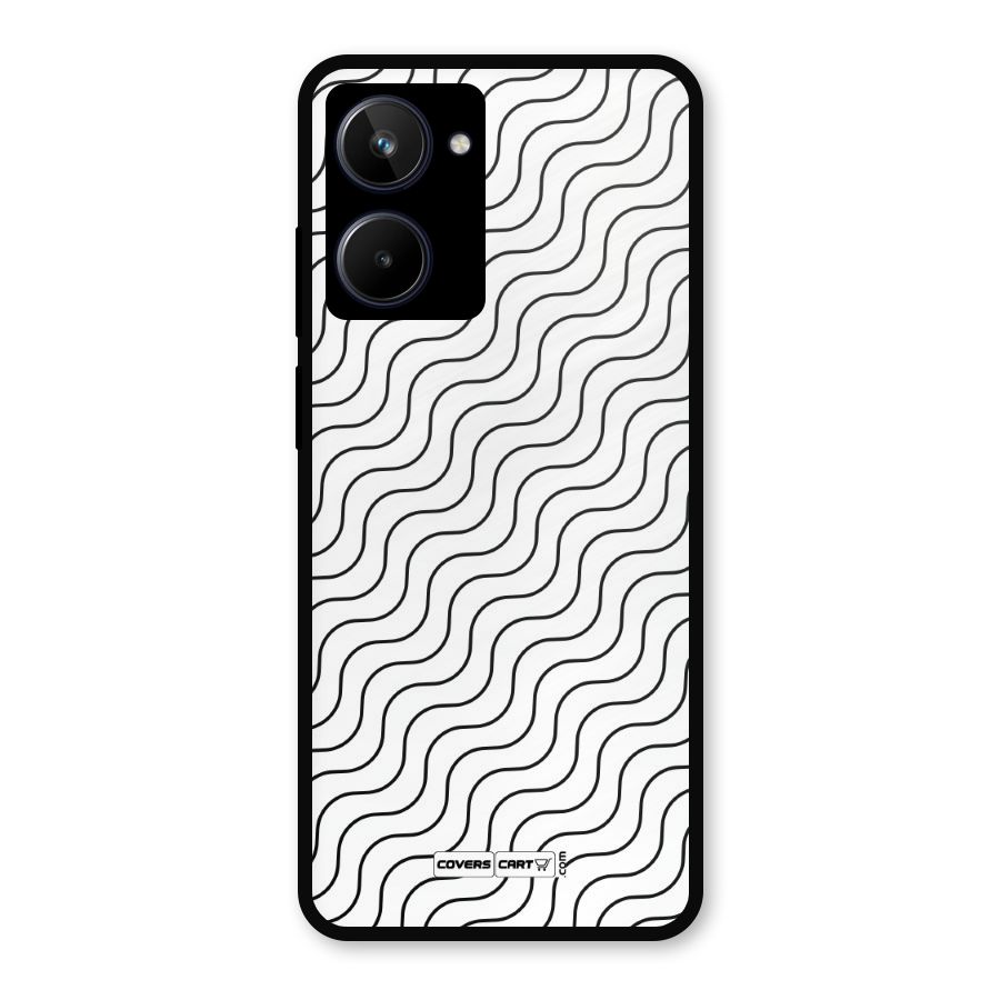 Wavy Pattern Metal Back Case for Realme 10