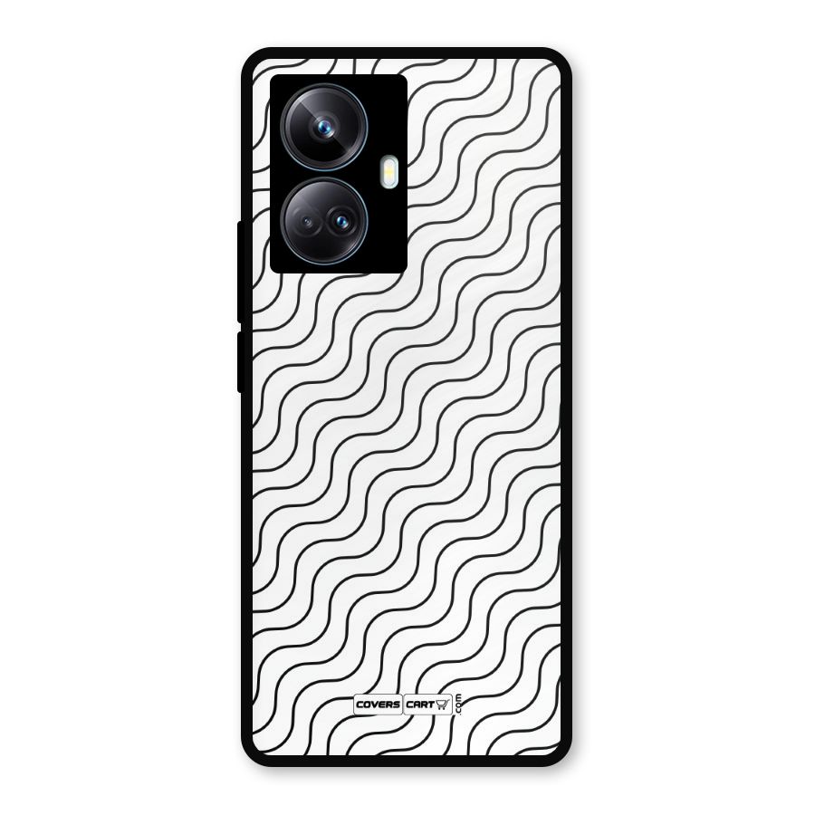 Wavy Pattern Metal Back Case for Realme 10 Pro Plus