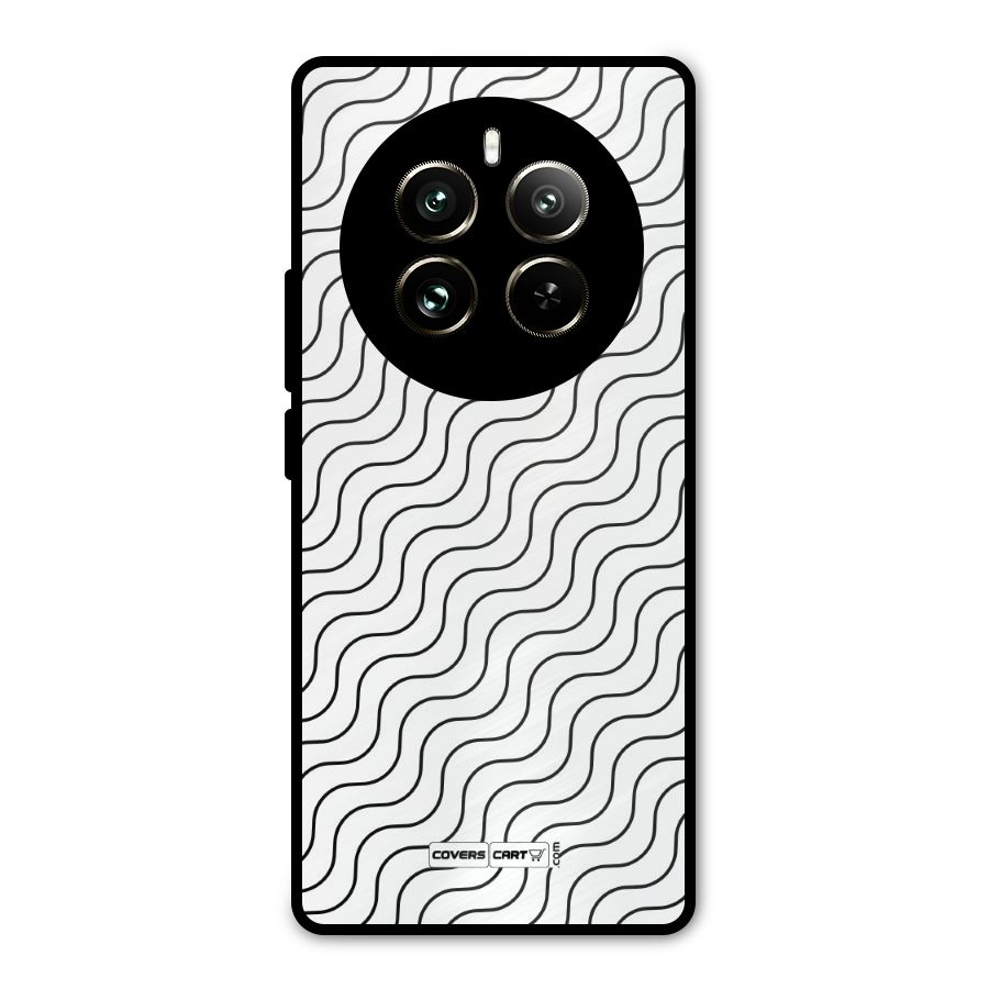 Wavy Pattern Metal Back Case for Realme 12 Pro