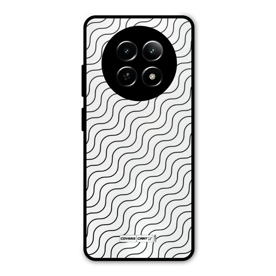 Wavy Pattern Metal Back Case for Realme 12x 5G