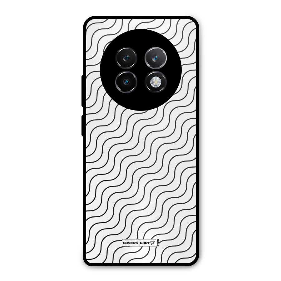 Wavy Pattern Metal Back Case for Realme 13 Plus
