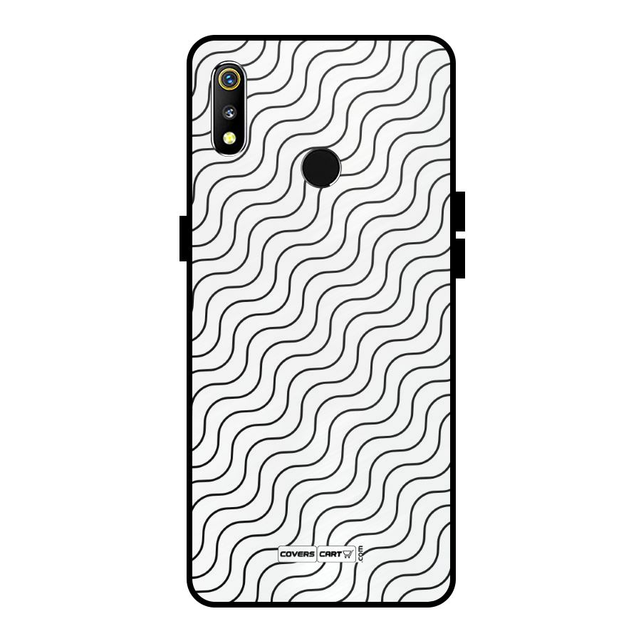 Wavy Pattern Metal Back Case for Realme 3i