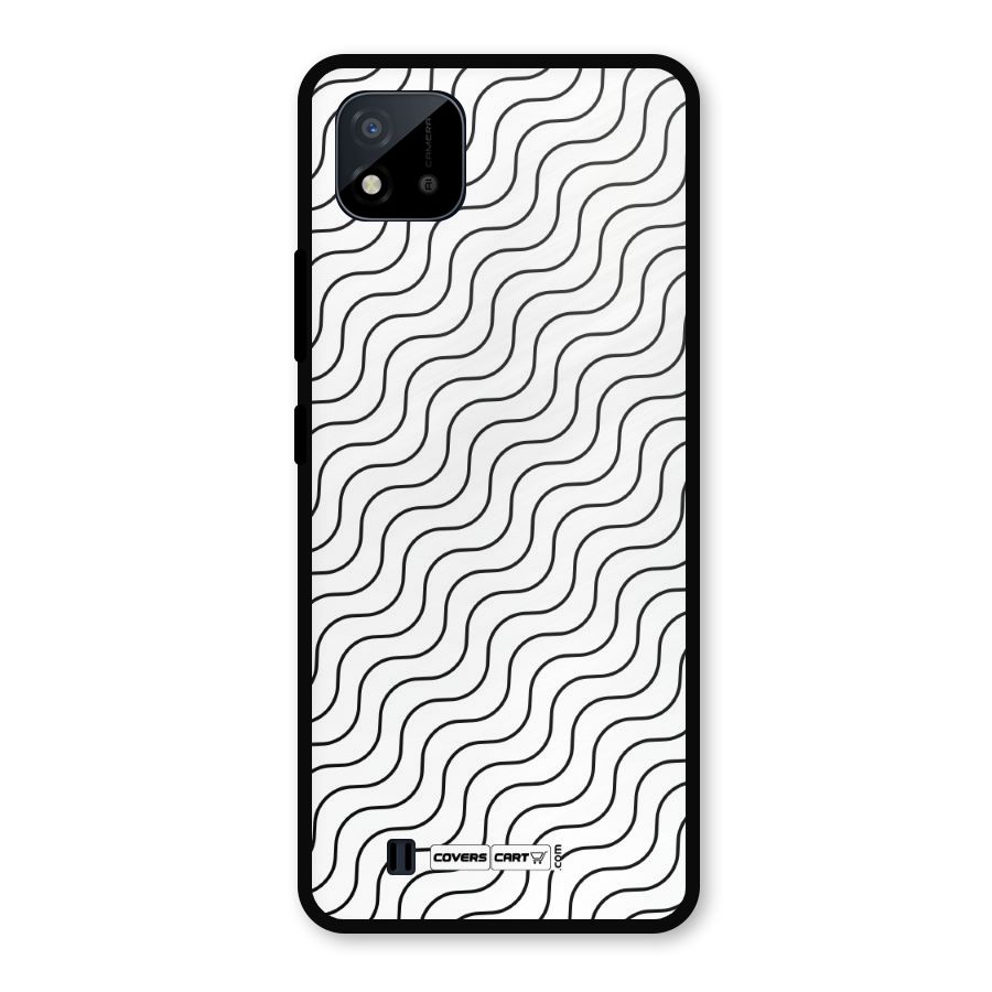 Wavy Pattern Metal Back Case for Realme C11 2021