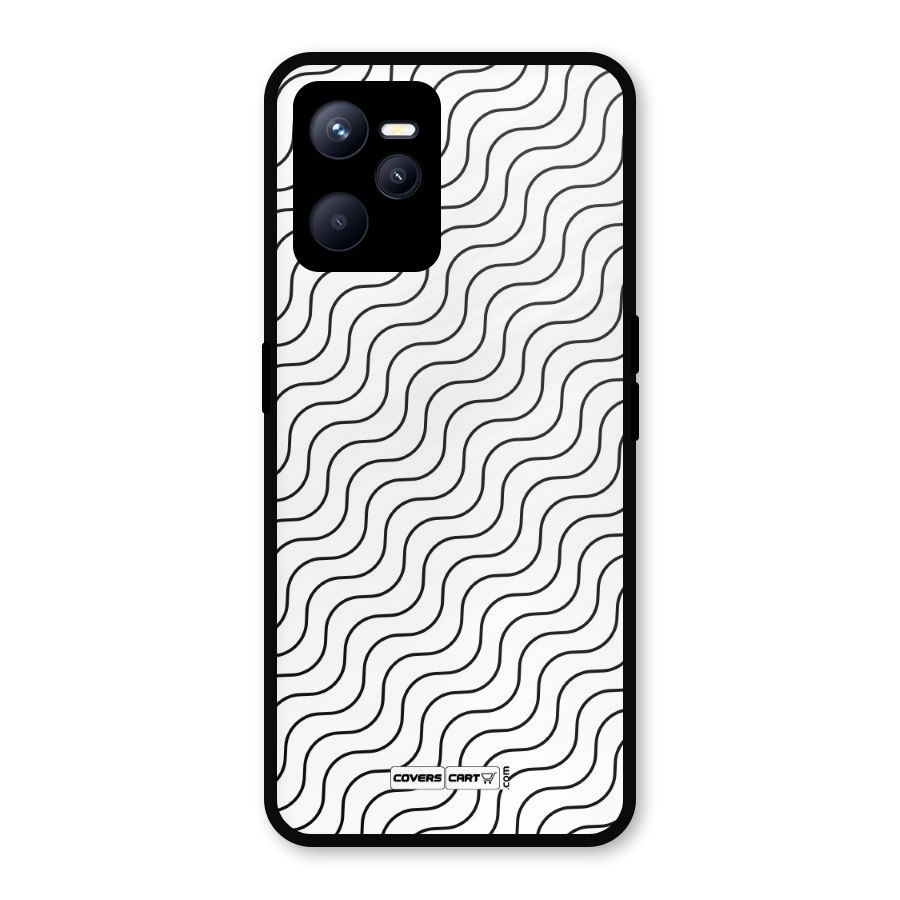 Wavy Pattern Metal Back Case for Realme C35