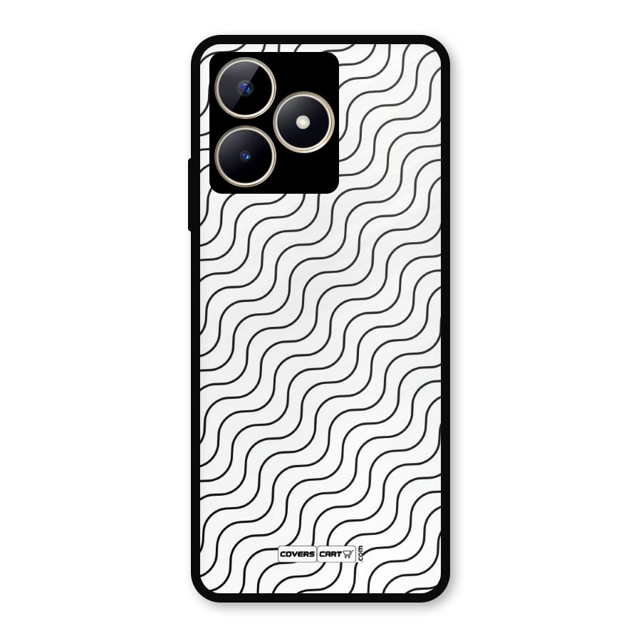 Wavy Pattern Metal Back Case for Realme C53